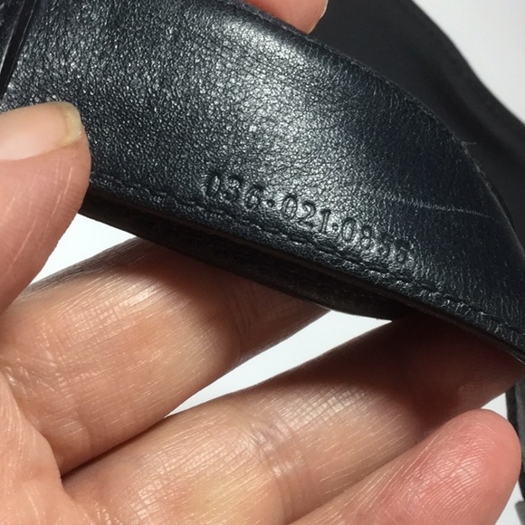 Vintage Authentic Gucci Leather Belt 28-31” Blue - Picture 9 of 12